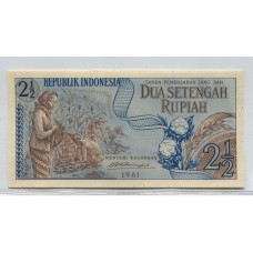 INDONESIA 1961 2,5 RUPIAS BILLETE SIN CIRCULAR, UNC